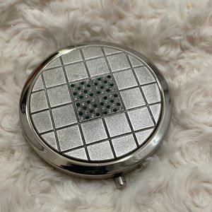 Sterling Silver and Swarovski Crystal Mirror Compact